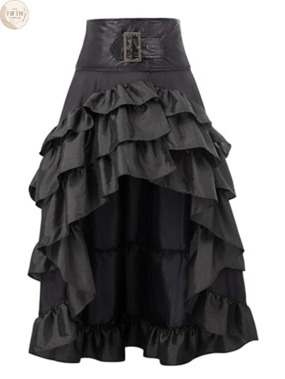 Steampunk Gothic High Low Ruffle Victorian Skirt Polyester Renaissance Bustle